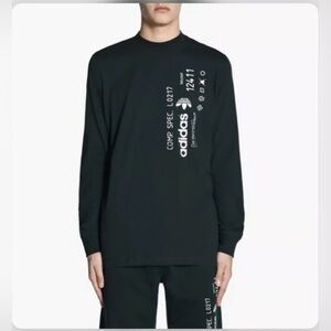 Adidas x Alexander Wang Long Sleeve Graphic Black T-Shirt Size Small Rare
